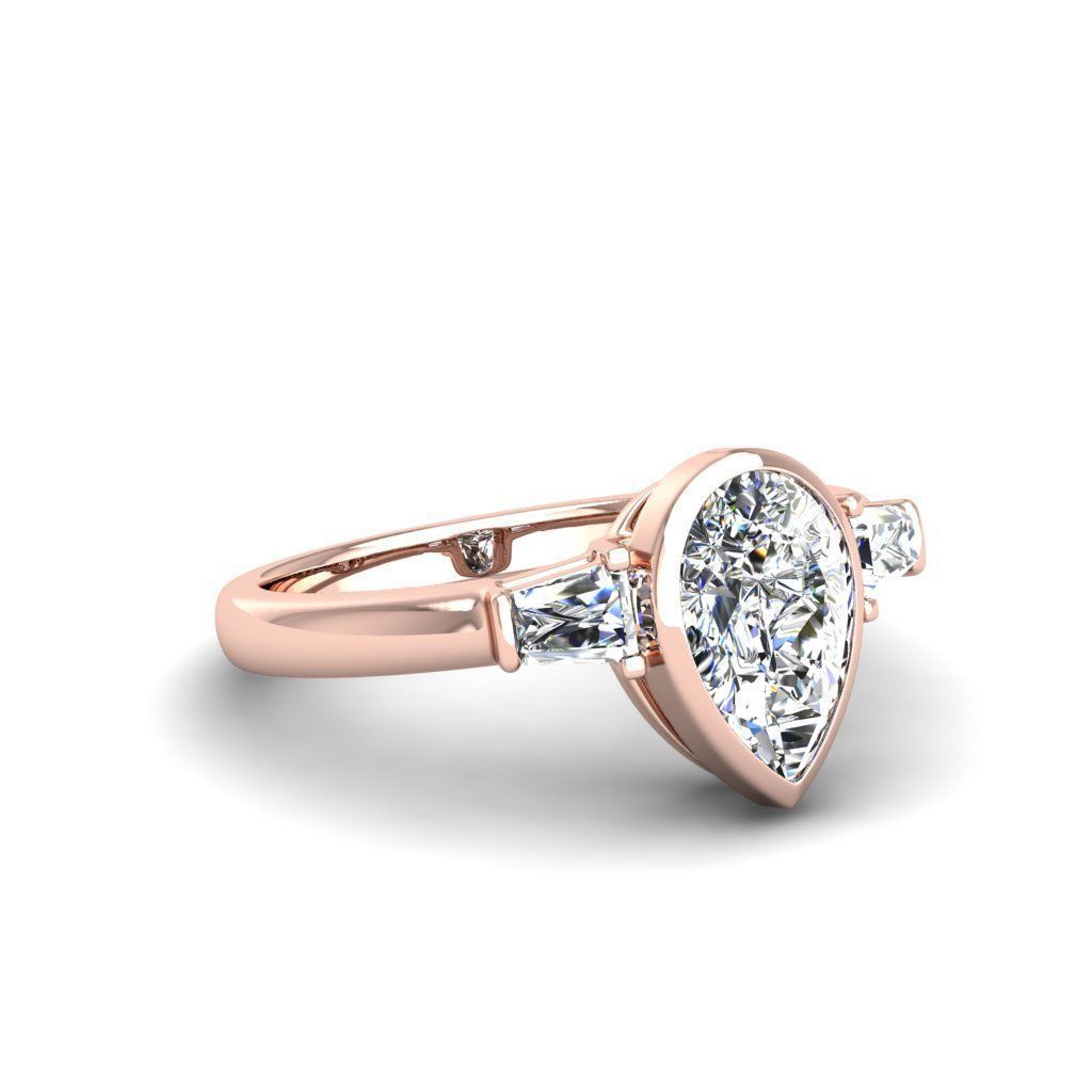 Engagement ring Maya pear 3D print model_15