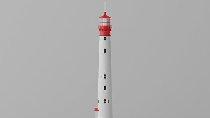 Cartoon Light House 3 3D model 3