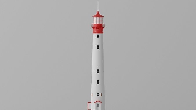 Cartoon Light House 3 3D model 2