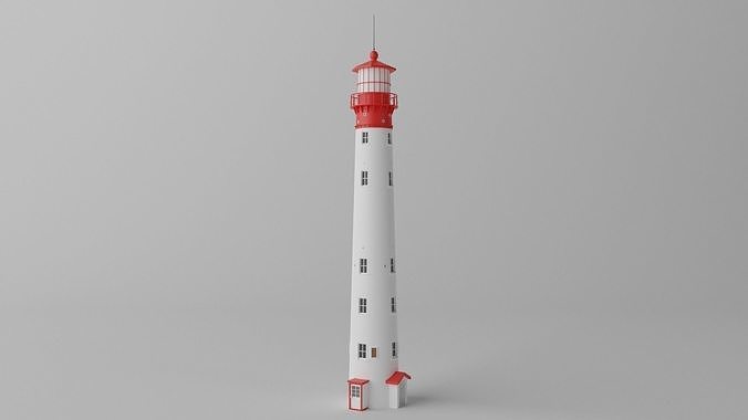 Cartoon Light House 3 3D model 6