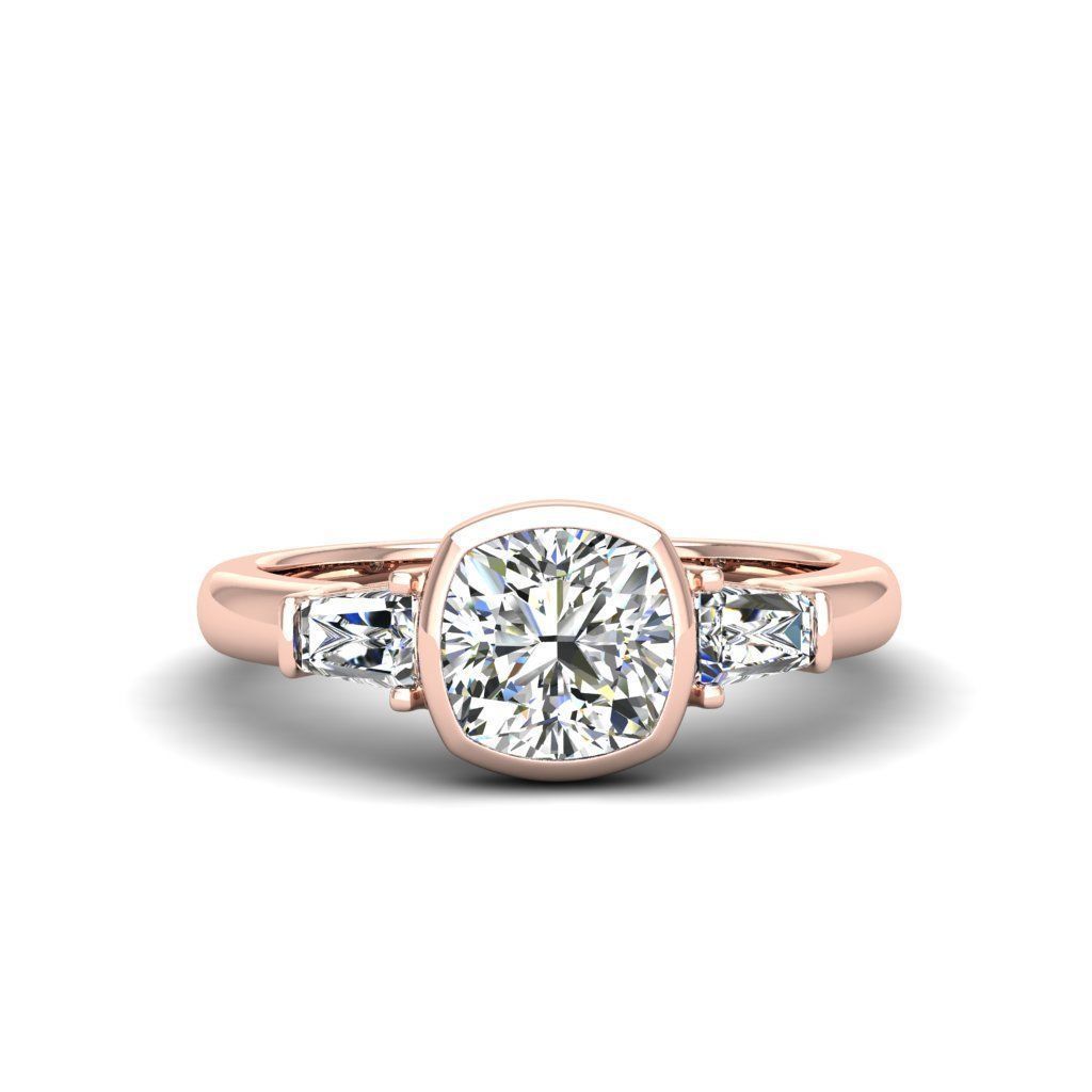 Engagement ring Maya qushion 3D print model_14