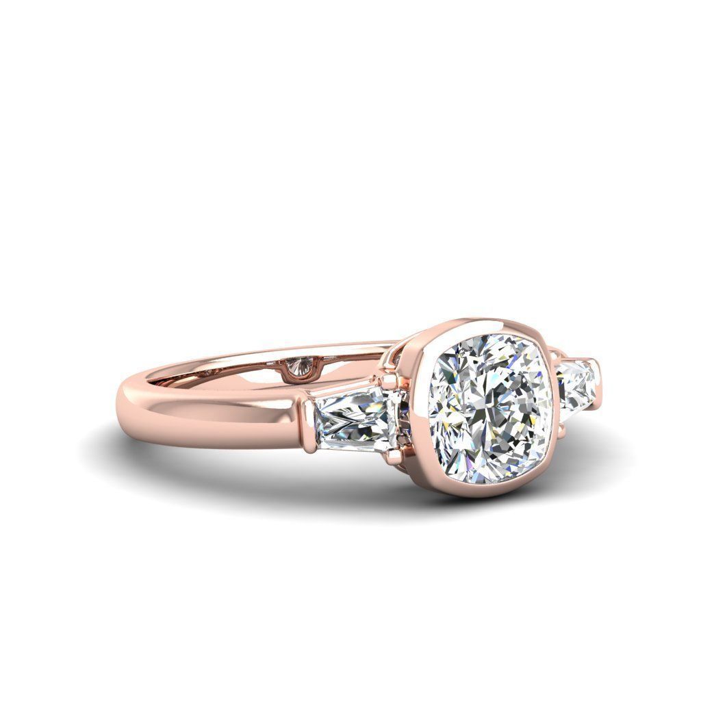 Engagement ring Maya qushion 3D print model_11