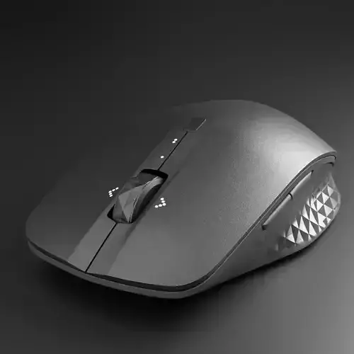 HP Bluetooth Travel Mouse Low-poly 3D model