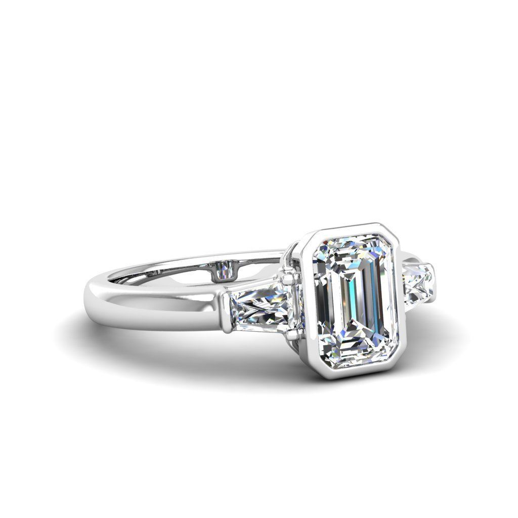 Engagement ring Maya emerald 3D print model_28