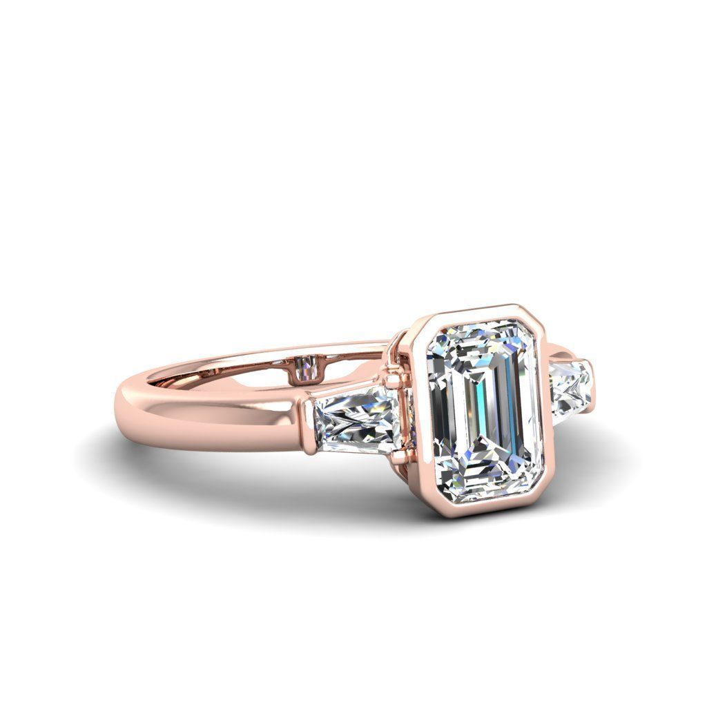 Engagement ring Maya emerald 3D print model_8