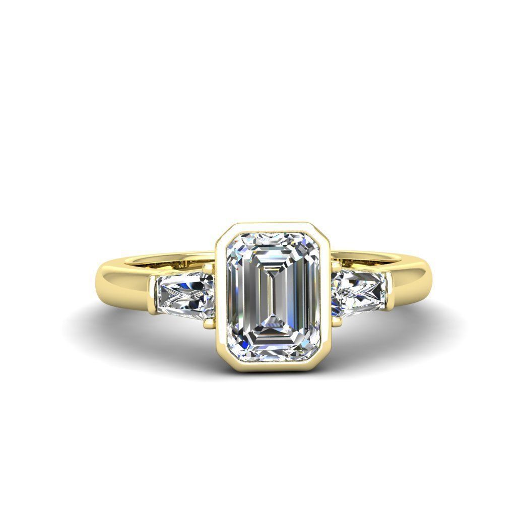 Engagement ring Maya emerald 3D print model_19