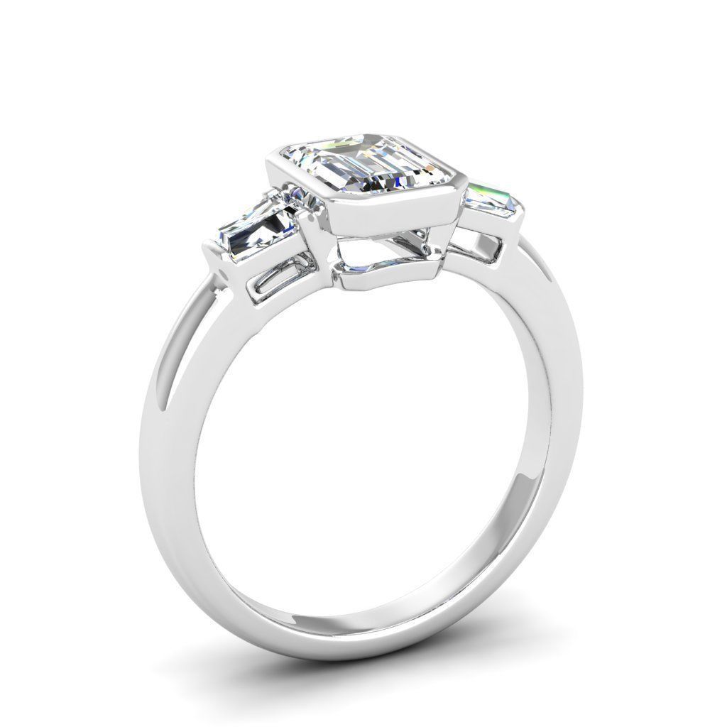 Engagement ring Maya emerald 3D print model_21