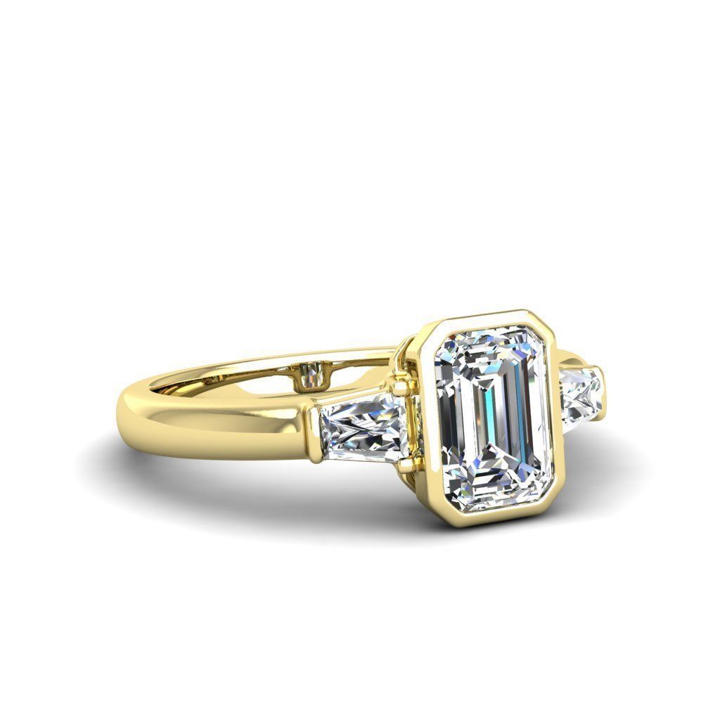 Engagement ring Maya emerald 3D print model_11