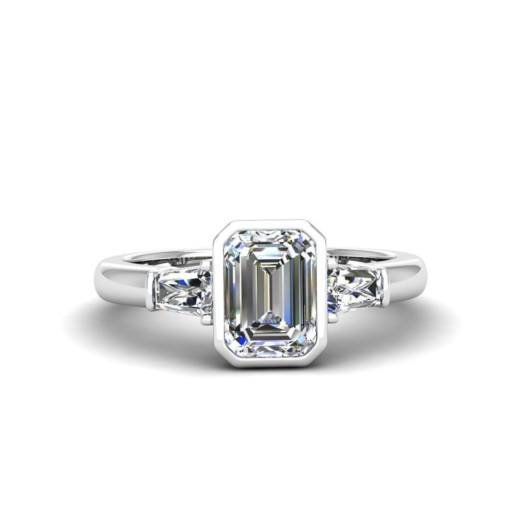 Engagement ring Maya emerald 3D print model_12