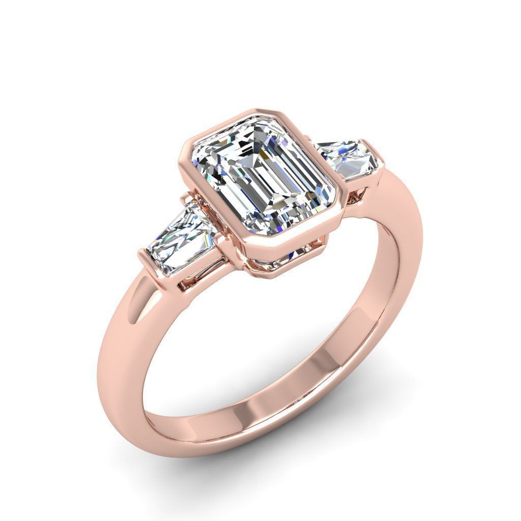 Engagement ring Maya emerald 3D print model_15
