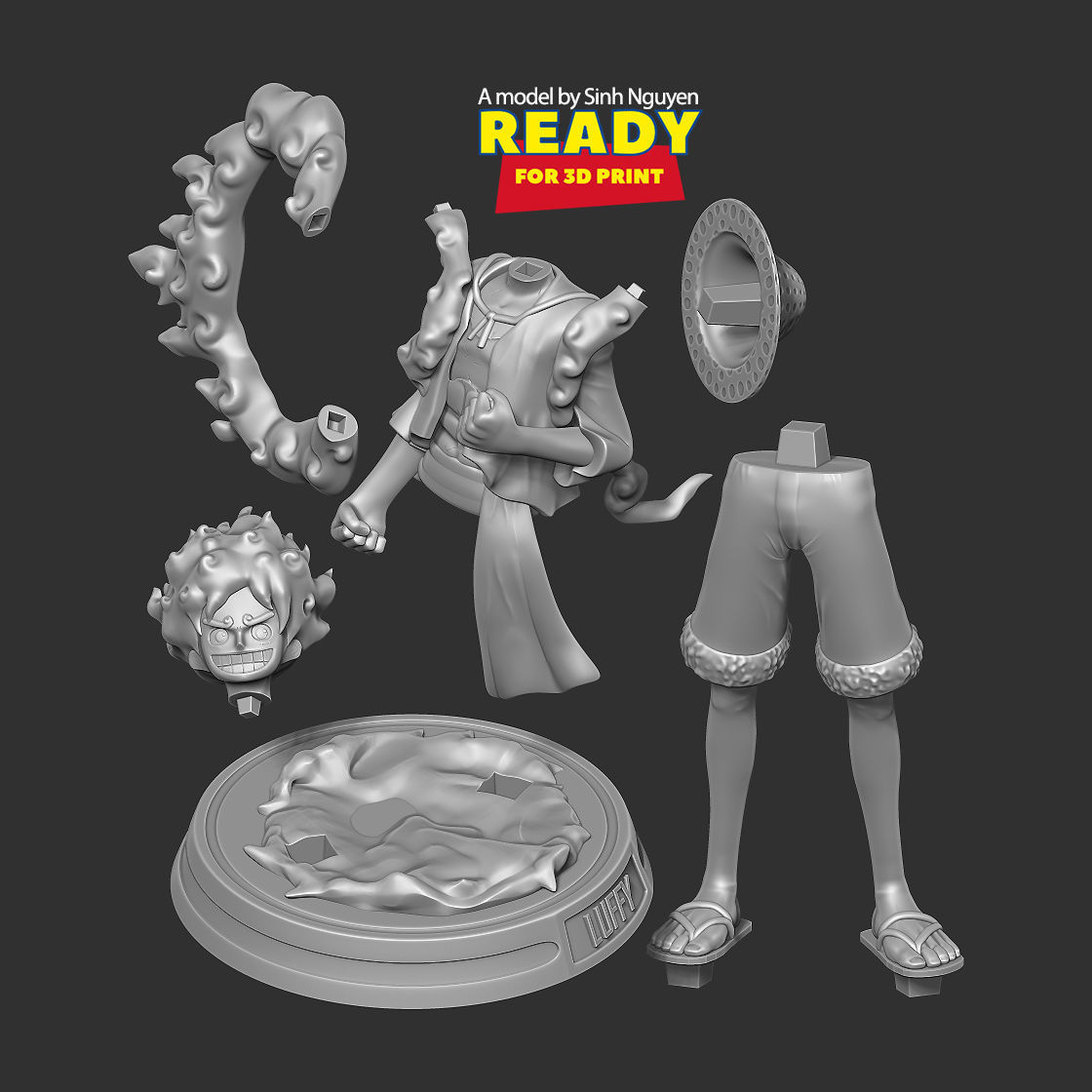 Luffy Gear 5 - One Piece 3D print model_2