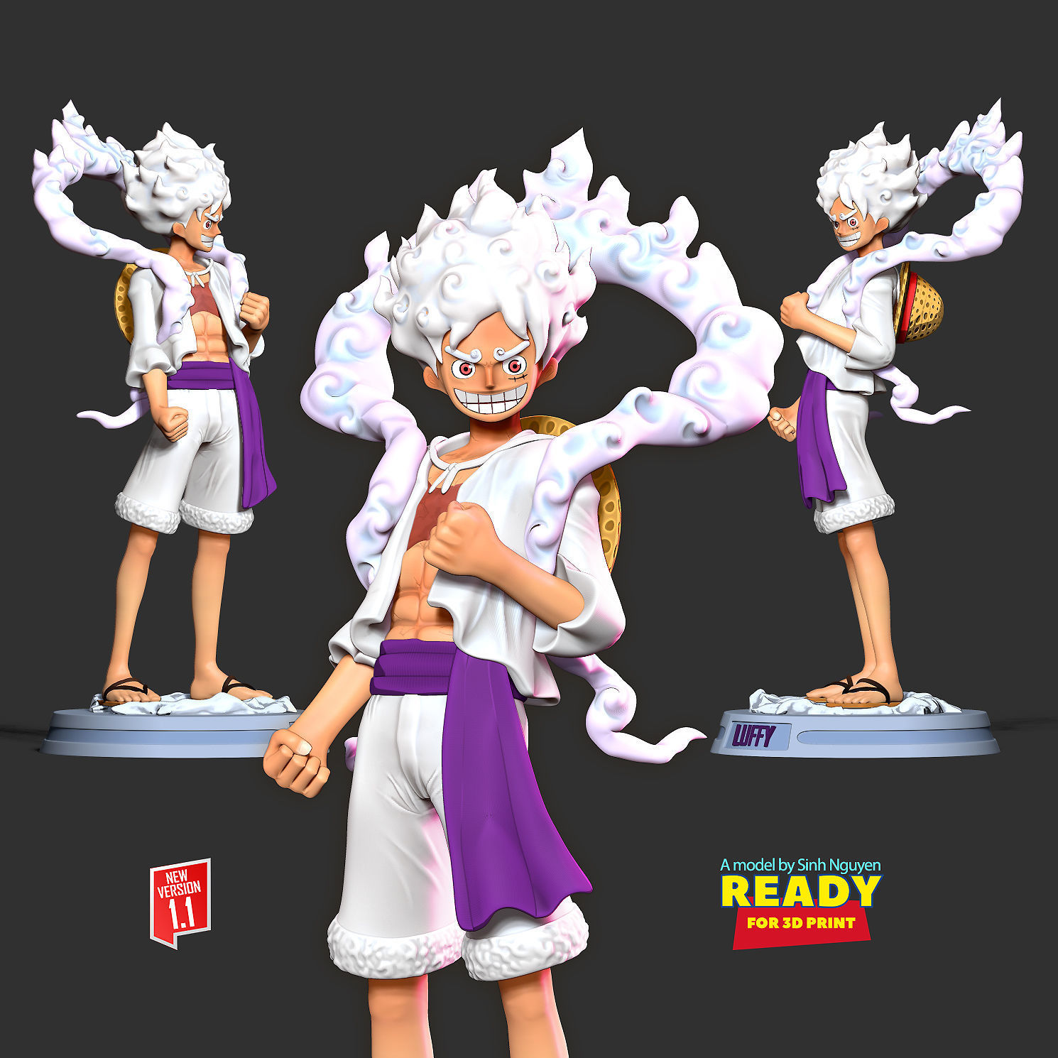 Luffy Gear 5 - One Piece 3D print model_1