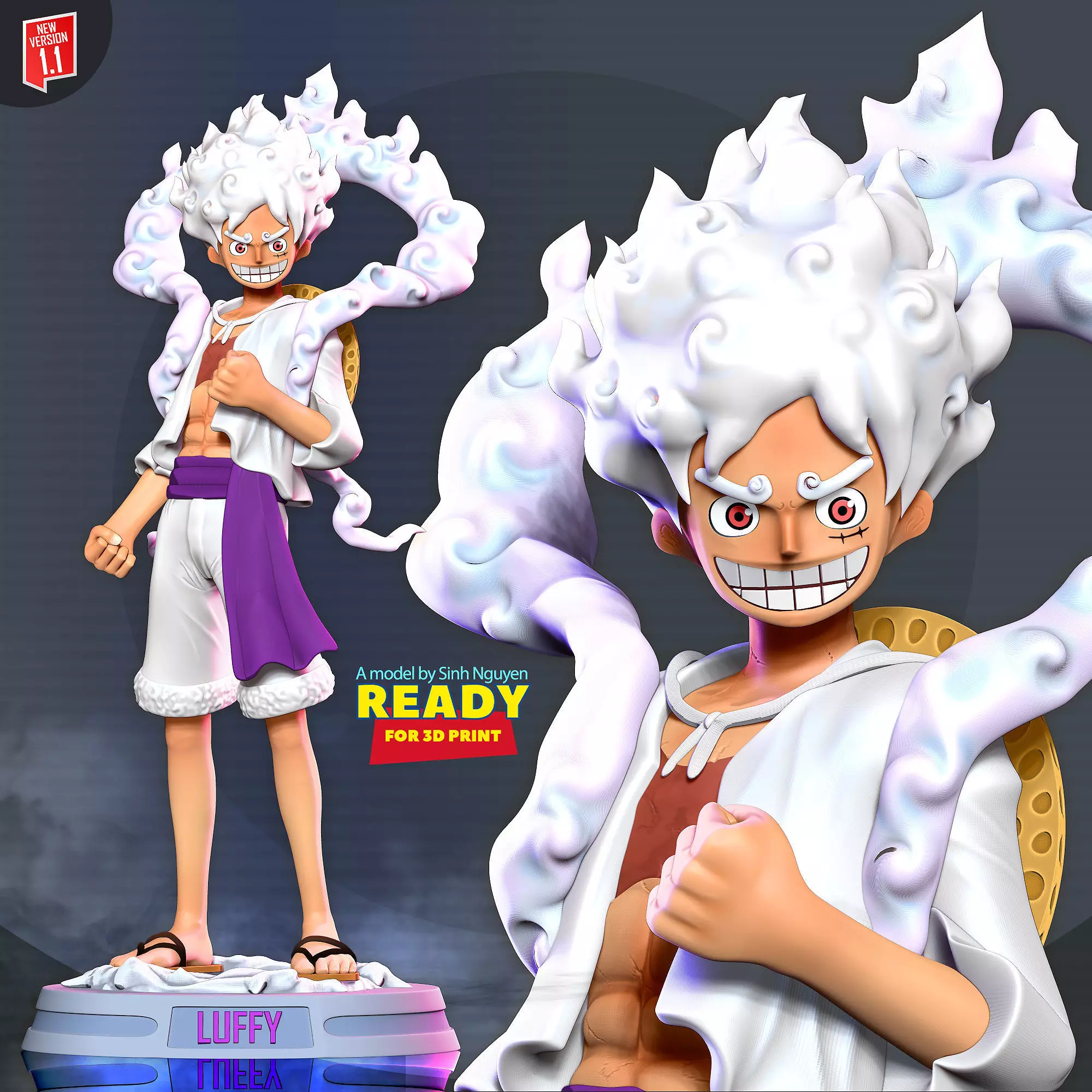 Luffy Gear 5 - One Piece 3D print model_0