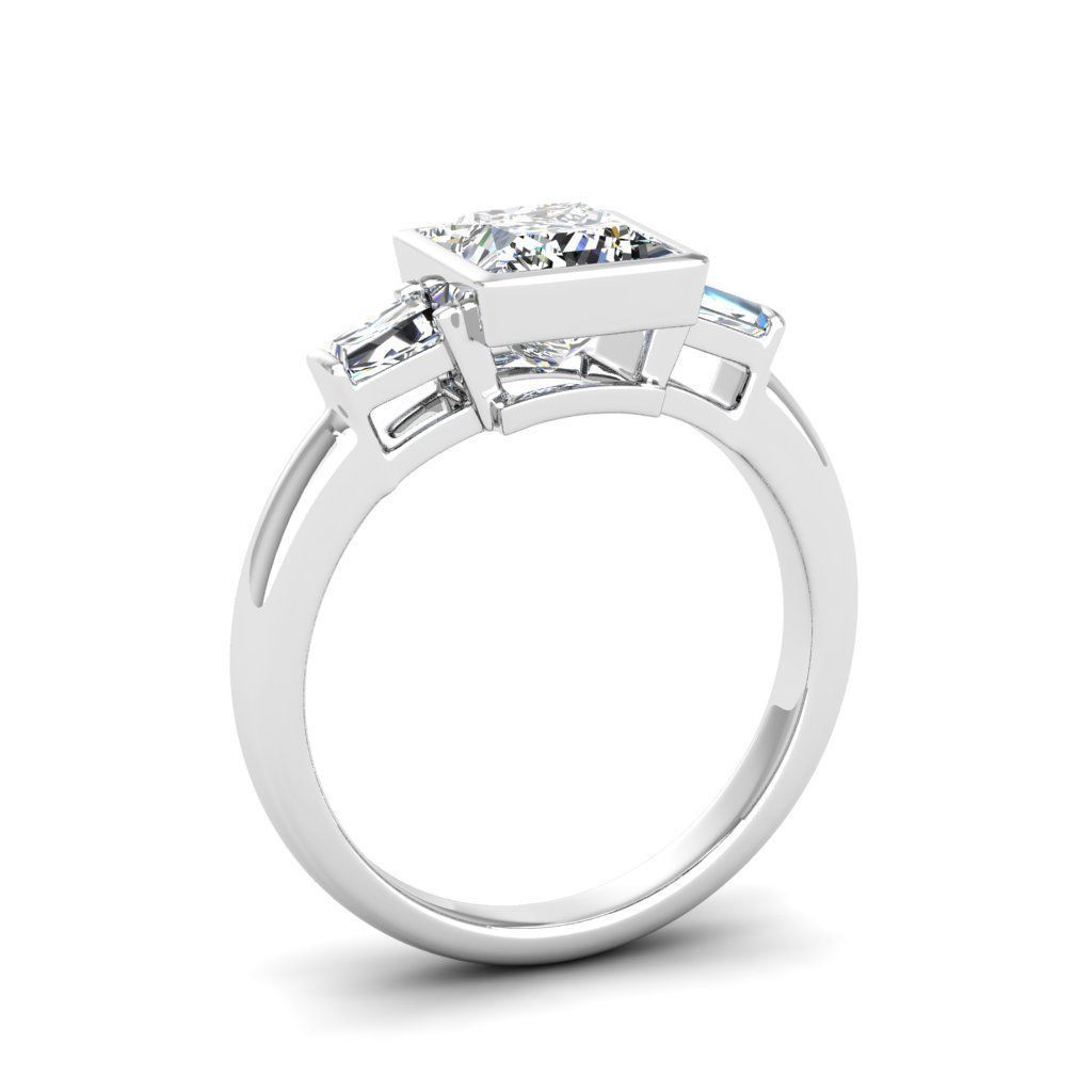 Engagement ring Maya princess 3D print model_19