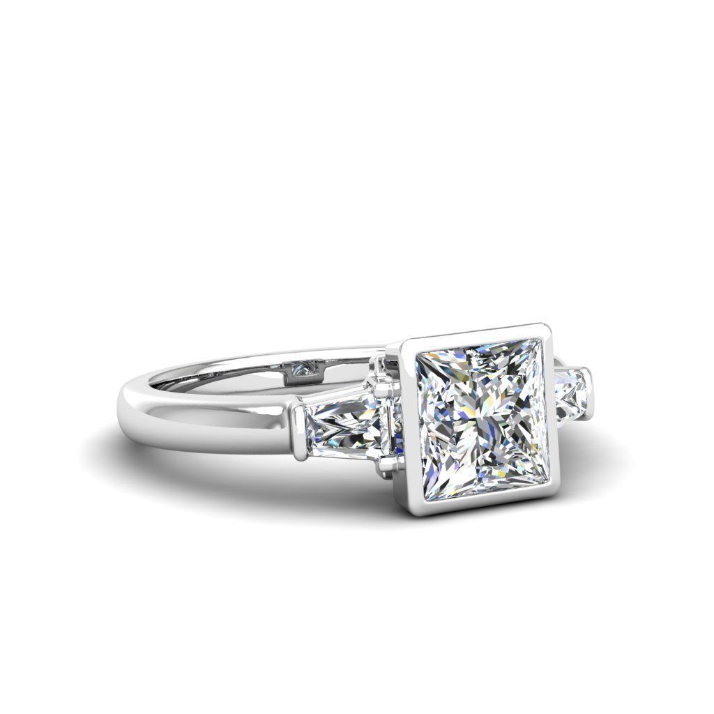 Engagement ring Maya princess 3D print model_27