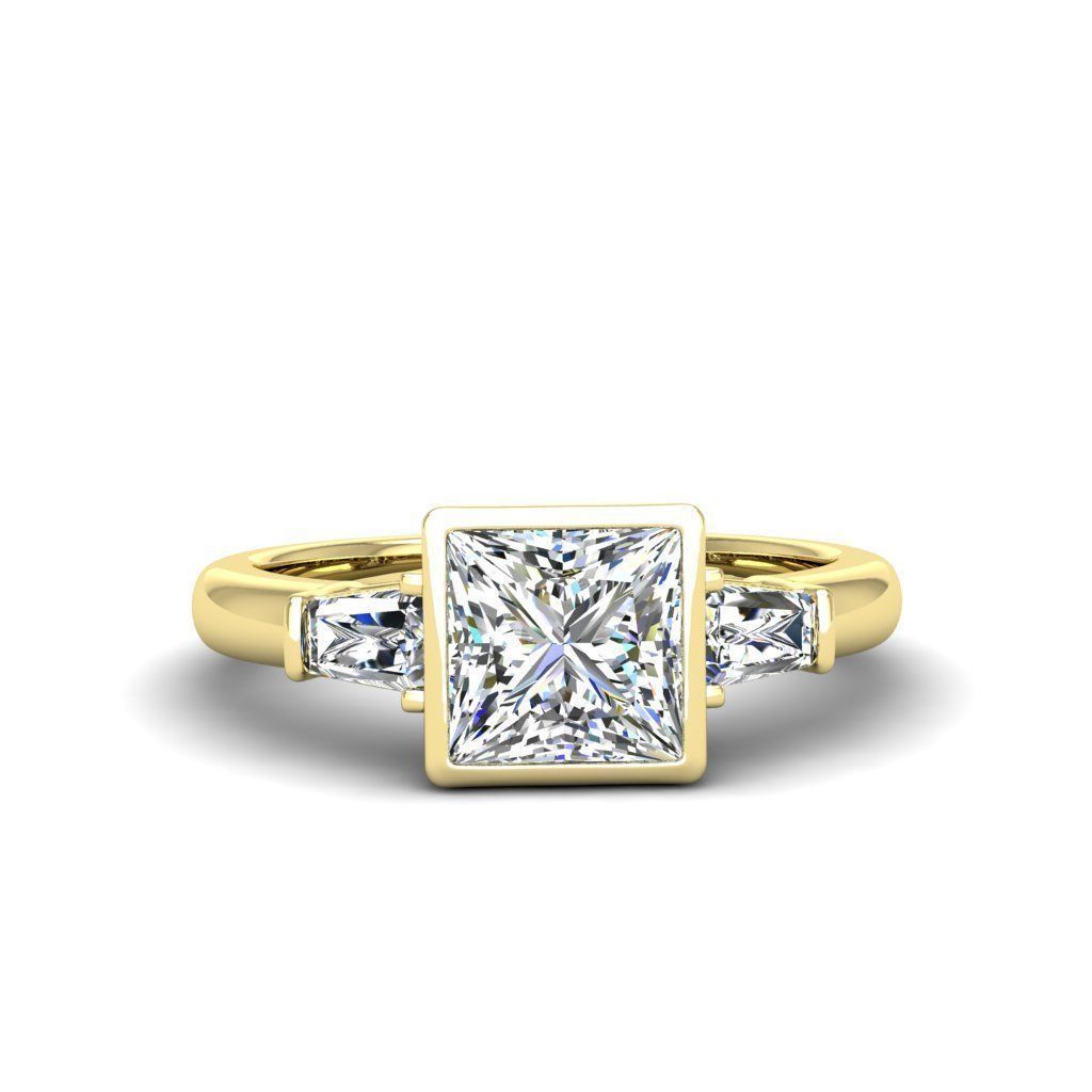 Engagement ring Maya princess 3D print model_17