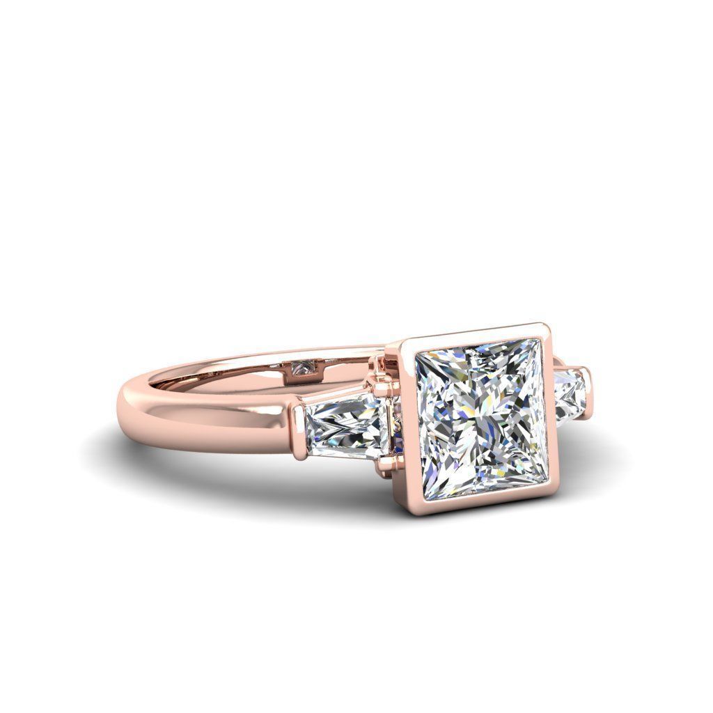 Engagement ring Maya princess 3D print model_21