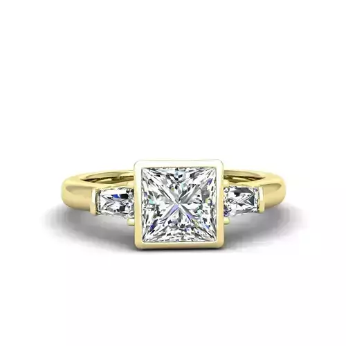 Engagement ring Maya princess 3D print model