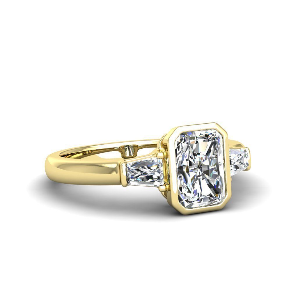 Engagement ring Maya radiant 3D print model_24