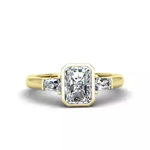 Engagement ring Maya radiant  3D print model