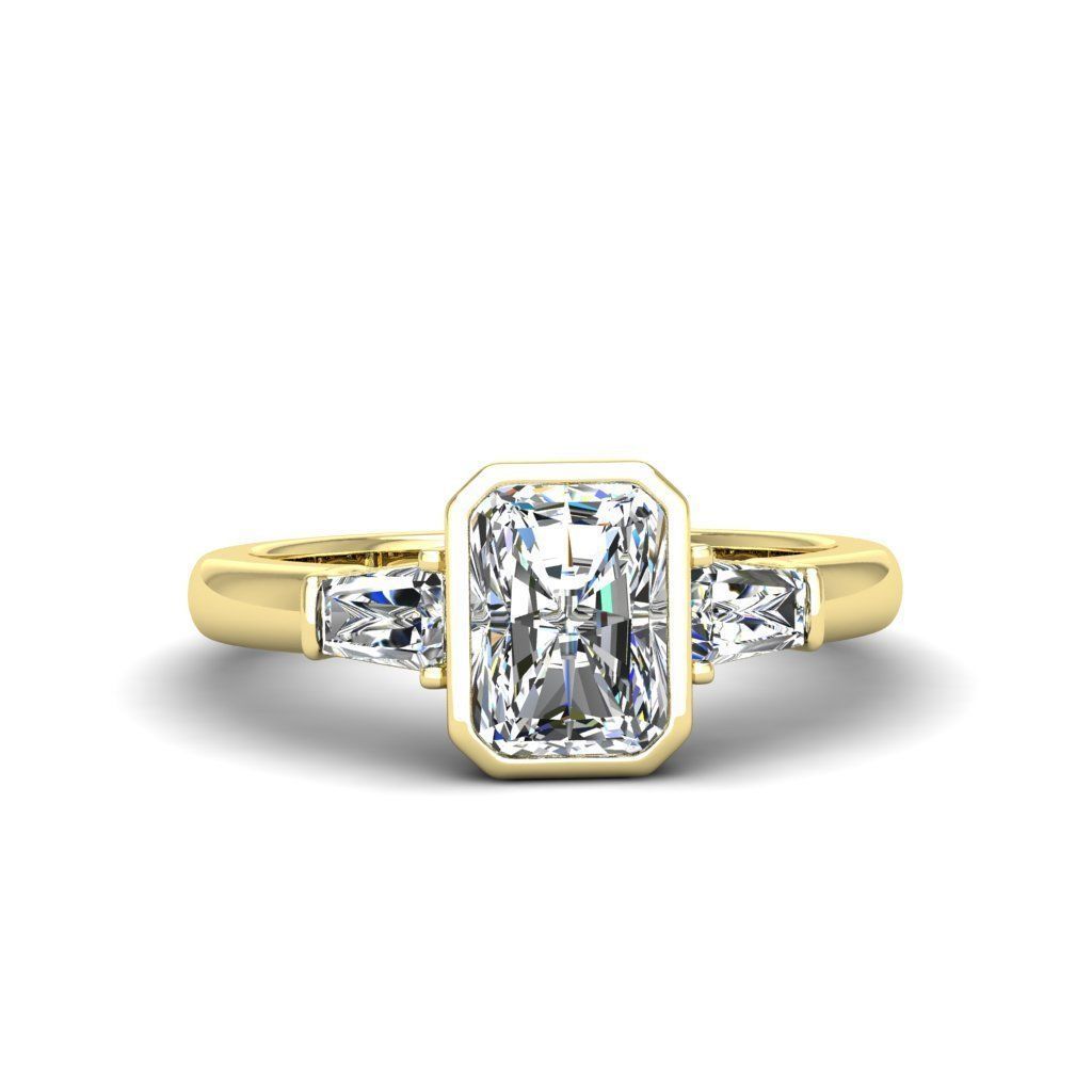 Engagement ring Maya radiant 3D print model_23