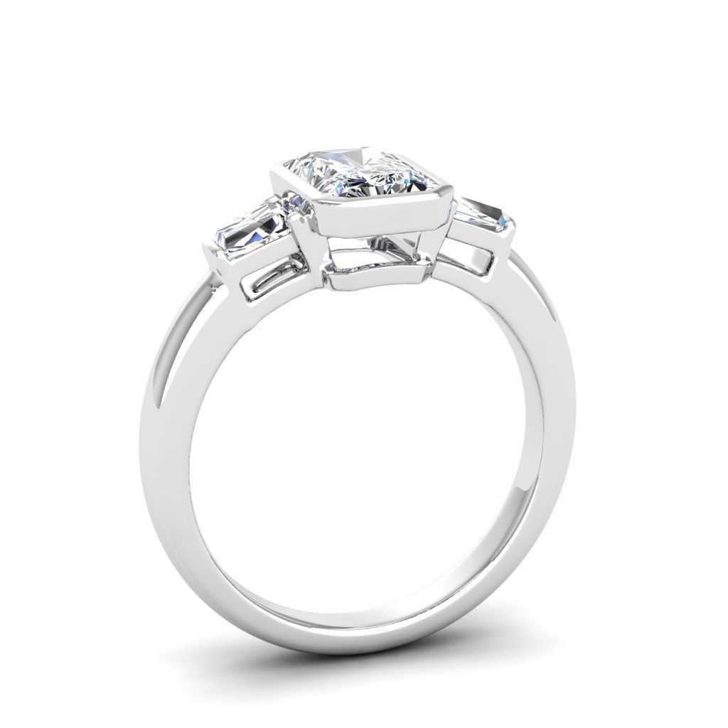 Engagement ring Maya radiant 3D print model_28