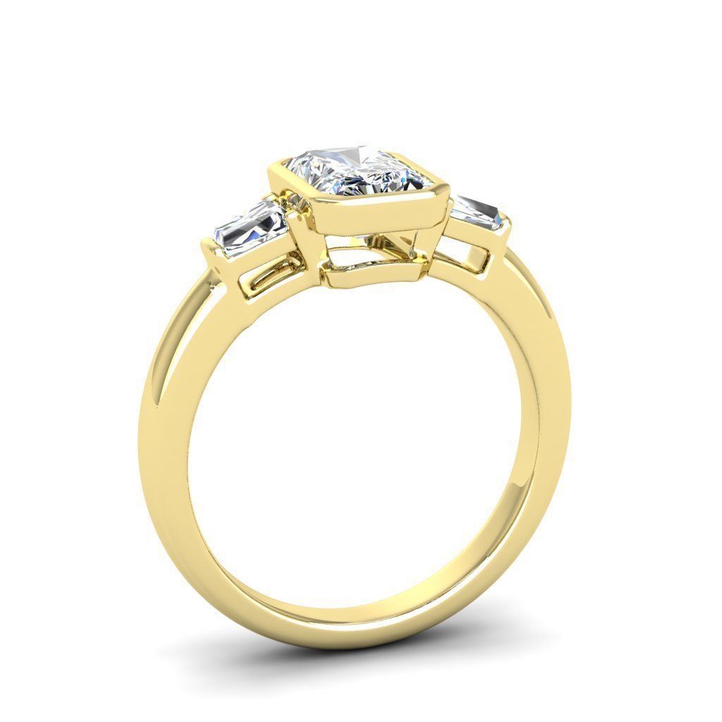 Engagement ring Maya radiant 3D print model_18