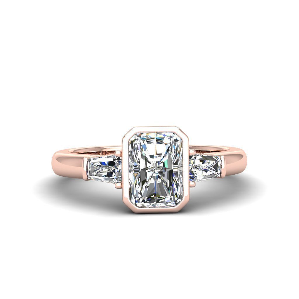 Engagement ring Maya radiant 3D print model_10