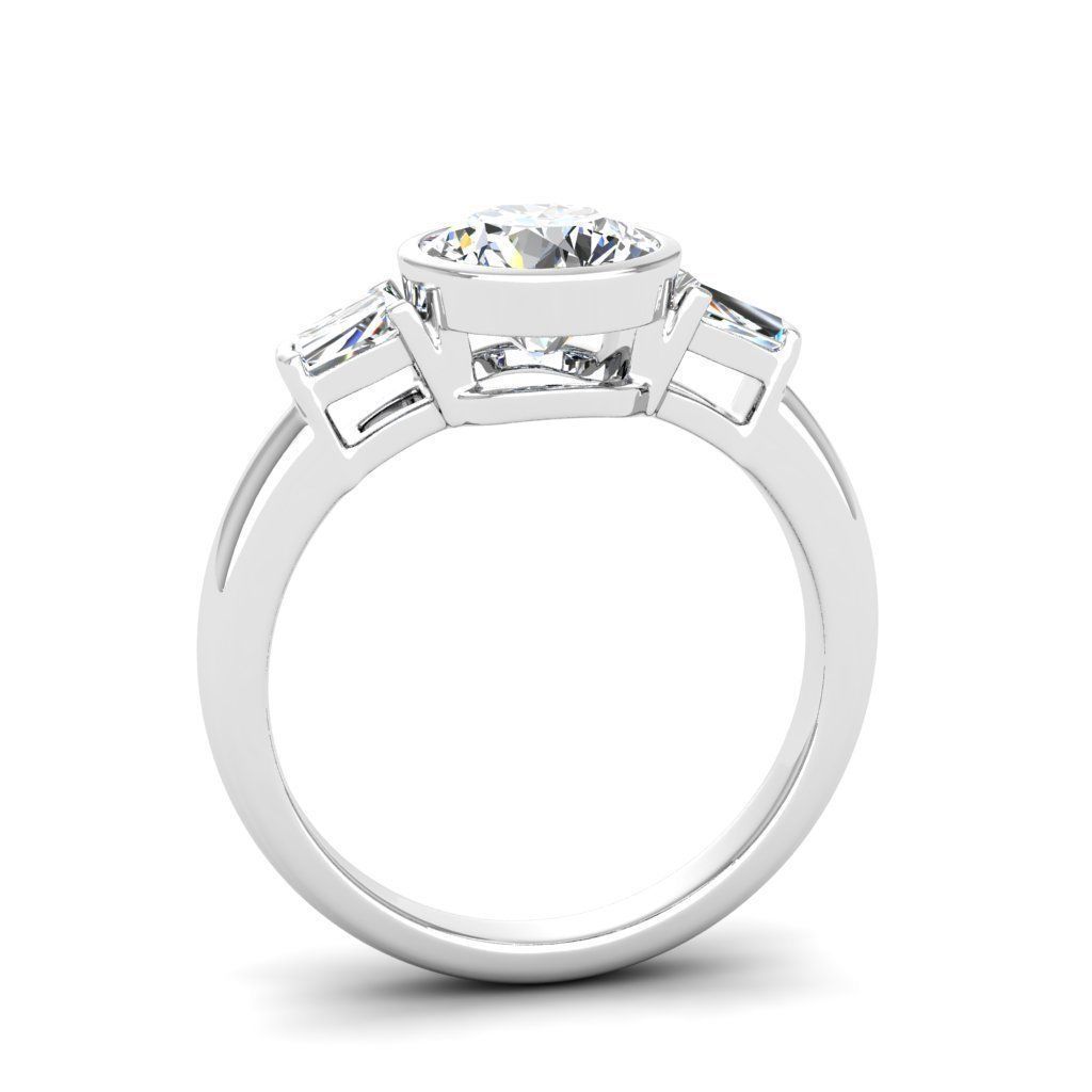 Engagement ring Maya round 3D print model_6