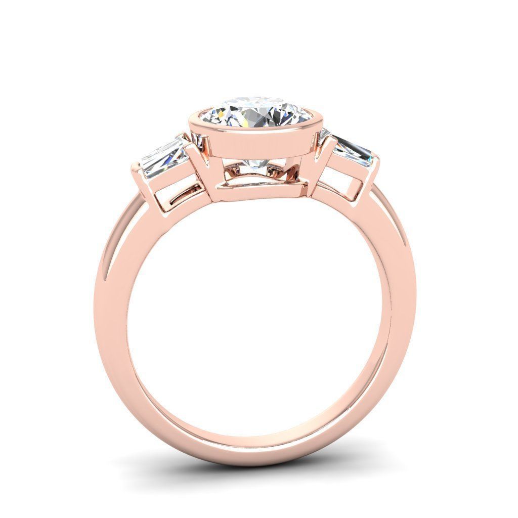 Engagement ring Maya round 3D print model_20