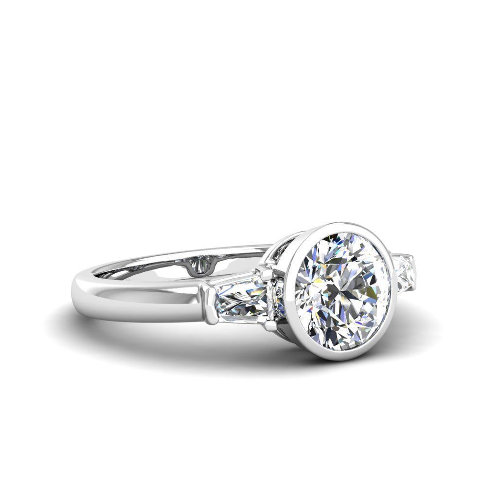 Engagement ring Maya round 3D print model_10