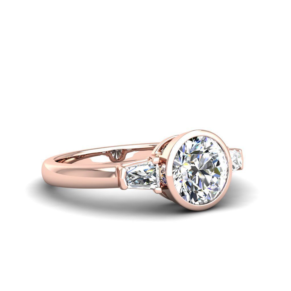 Engagement ring Maya round 3D print model_26