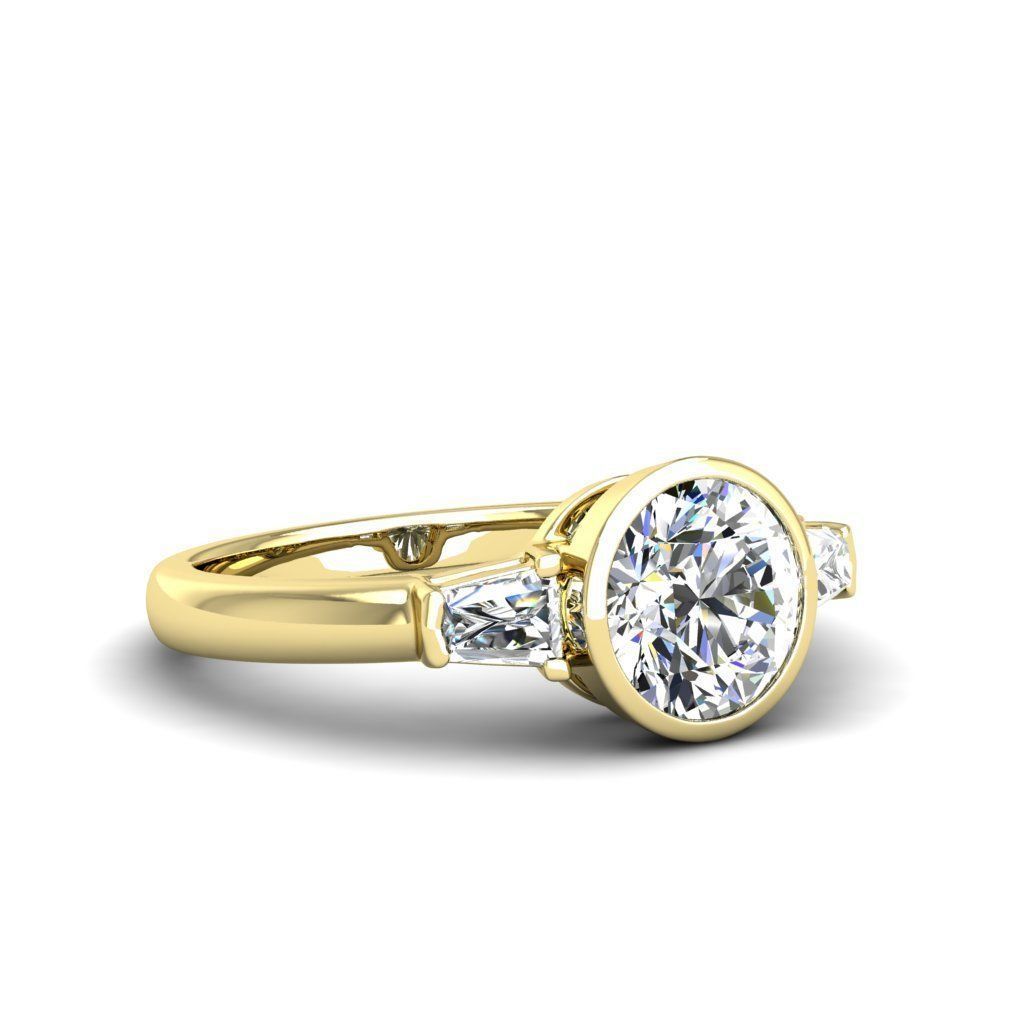 Engagement ring Maya round 3D print model_21