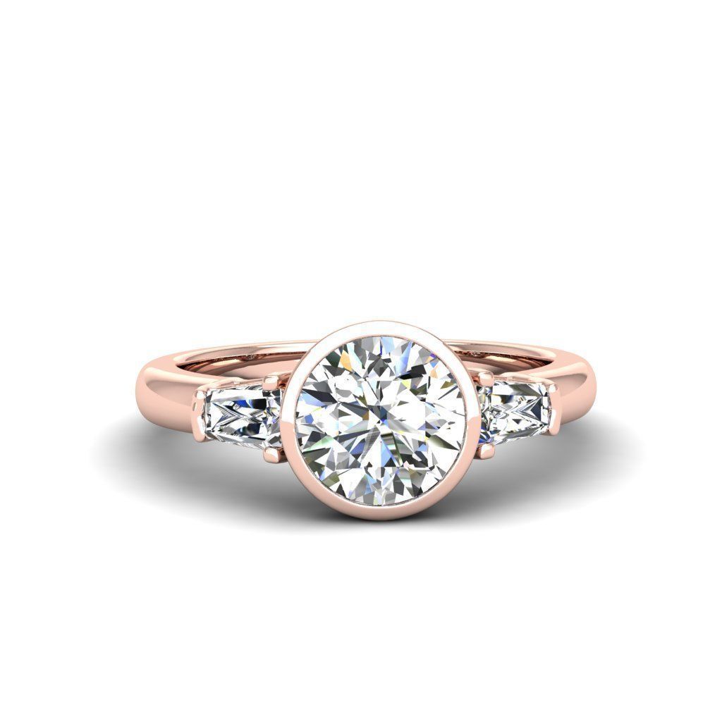 Engagement ring Maya round 3D print model_17