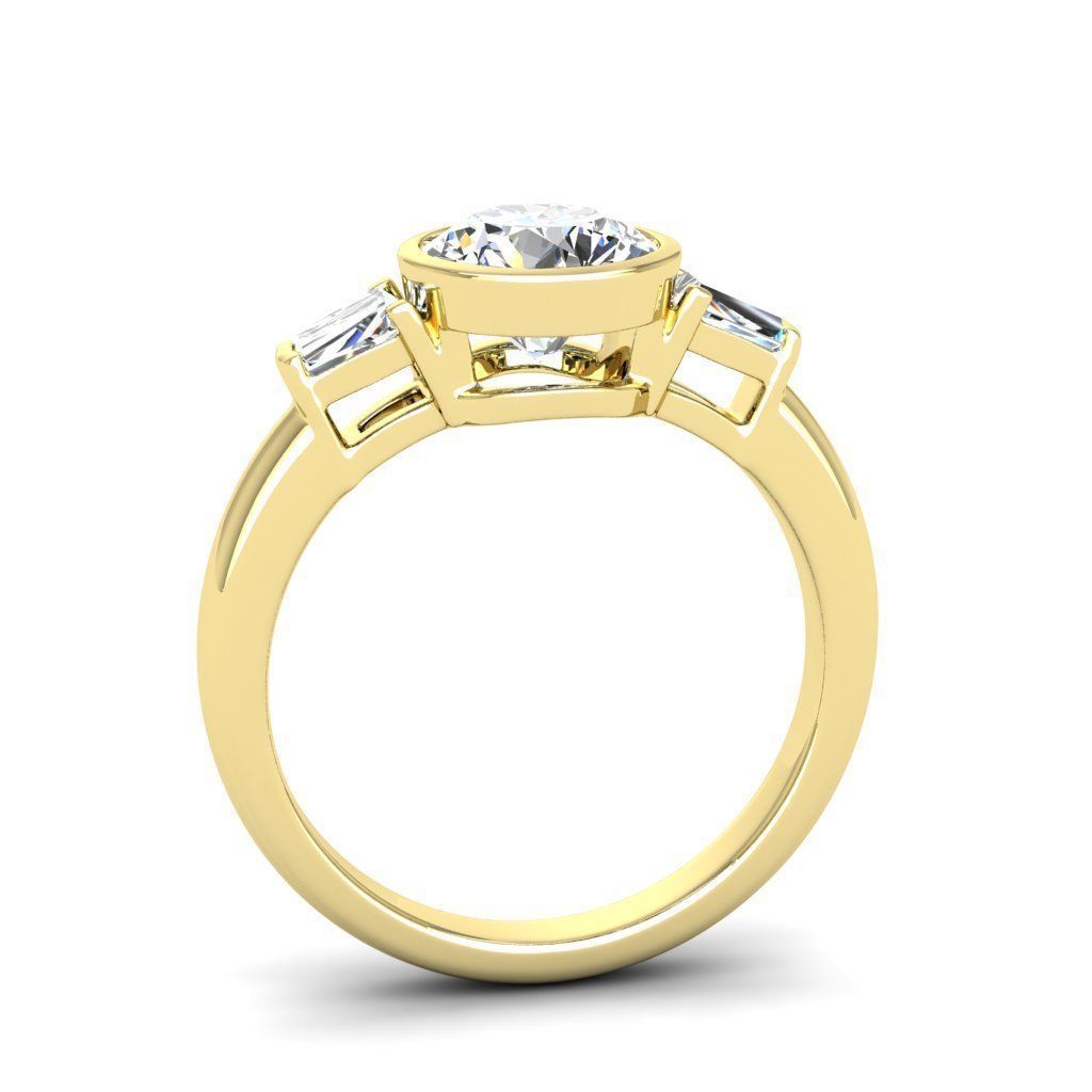 Engagement ring Maya round 3D print model_19
