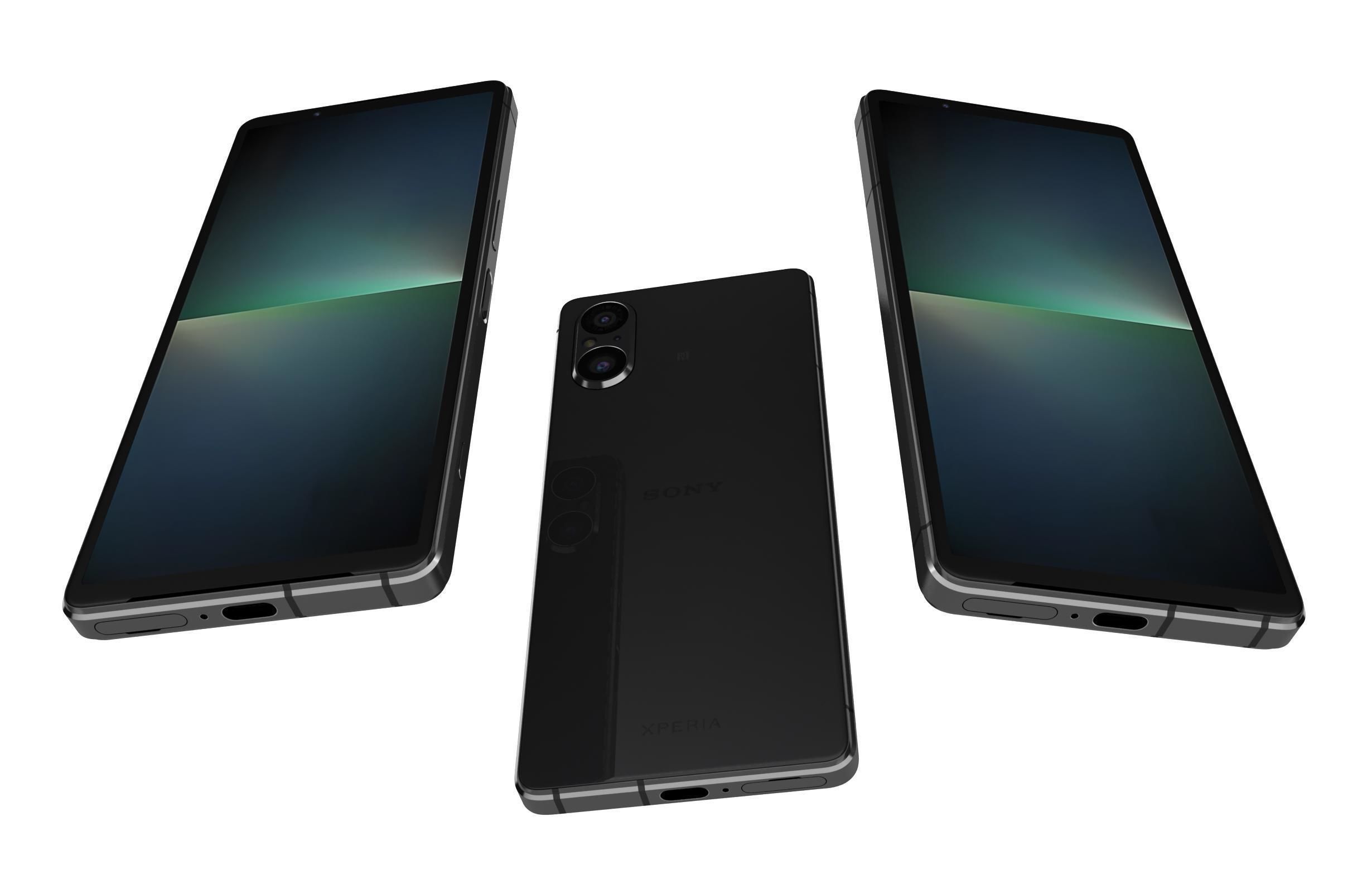 Sony Xperia 5V All Colors Low-poly 3D model_3