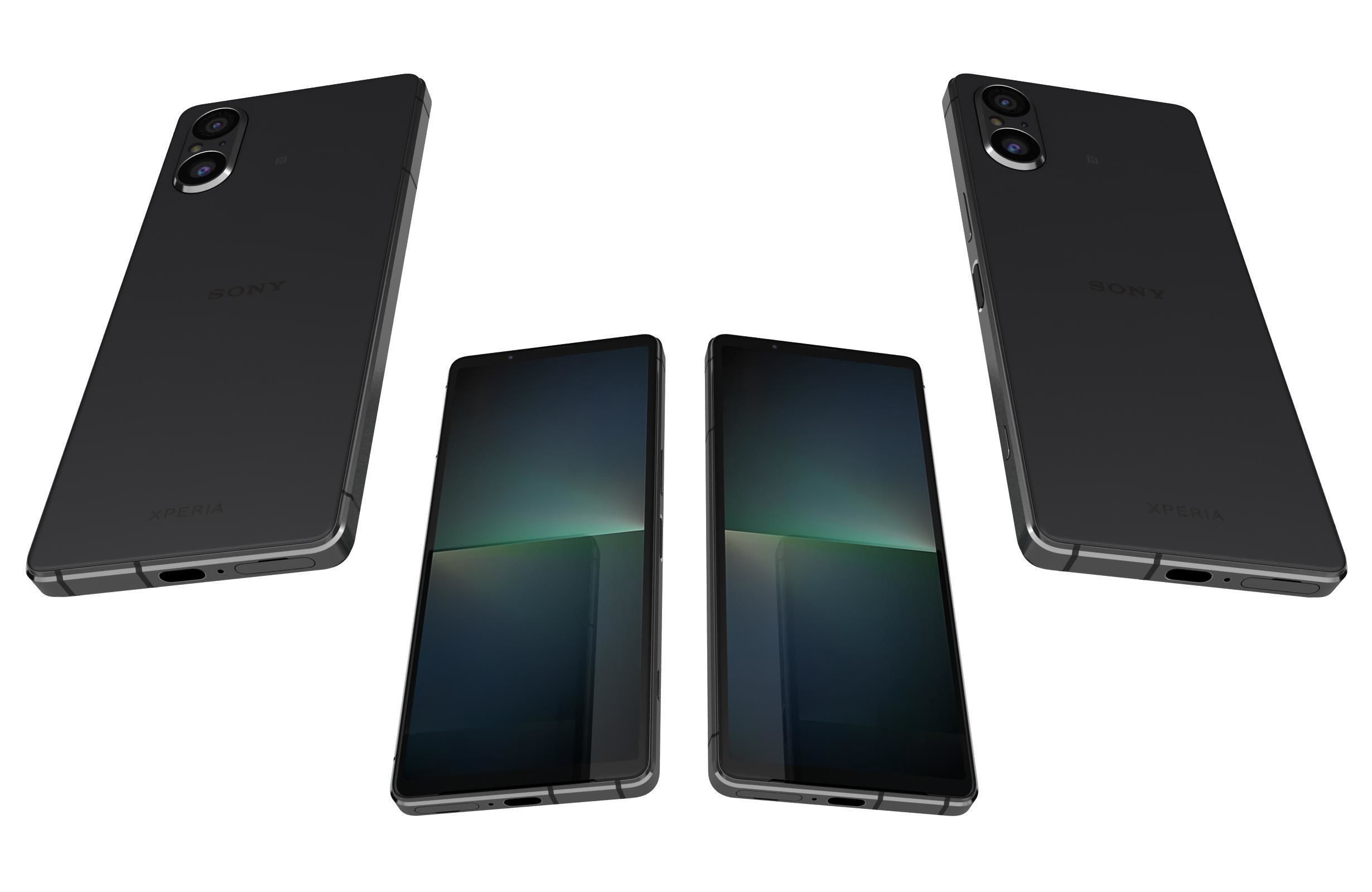 Sony Xperia 5V All Colors Low-poly 3D model_6