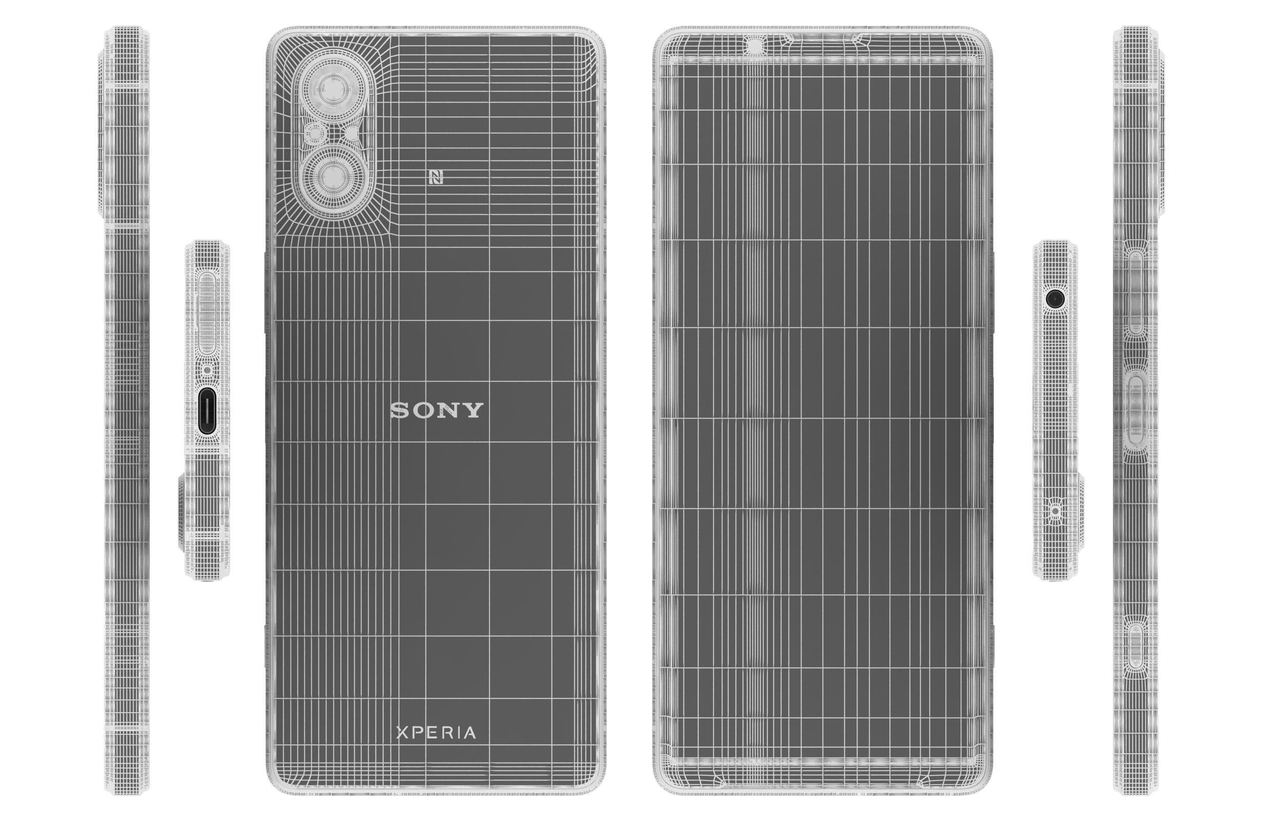 Sony Xperia 5V All Colors Low-poly 3D model_37