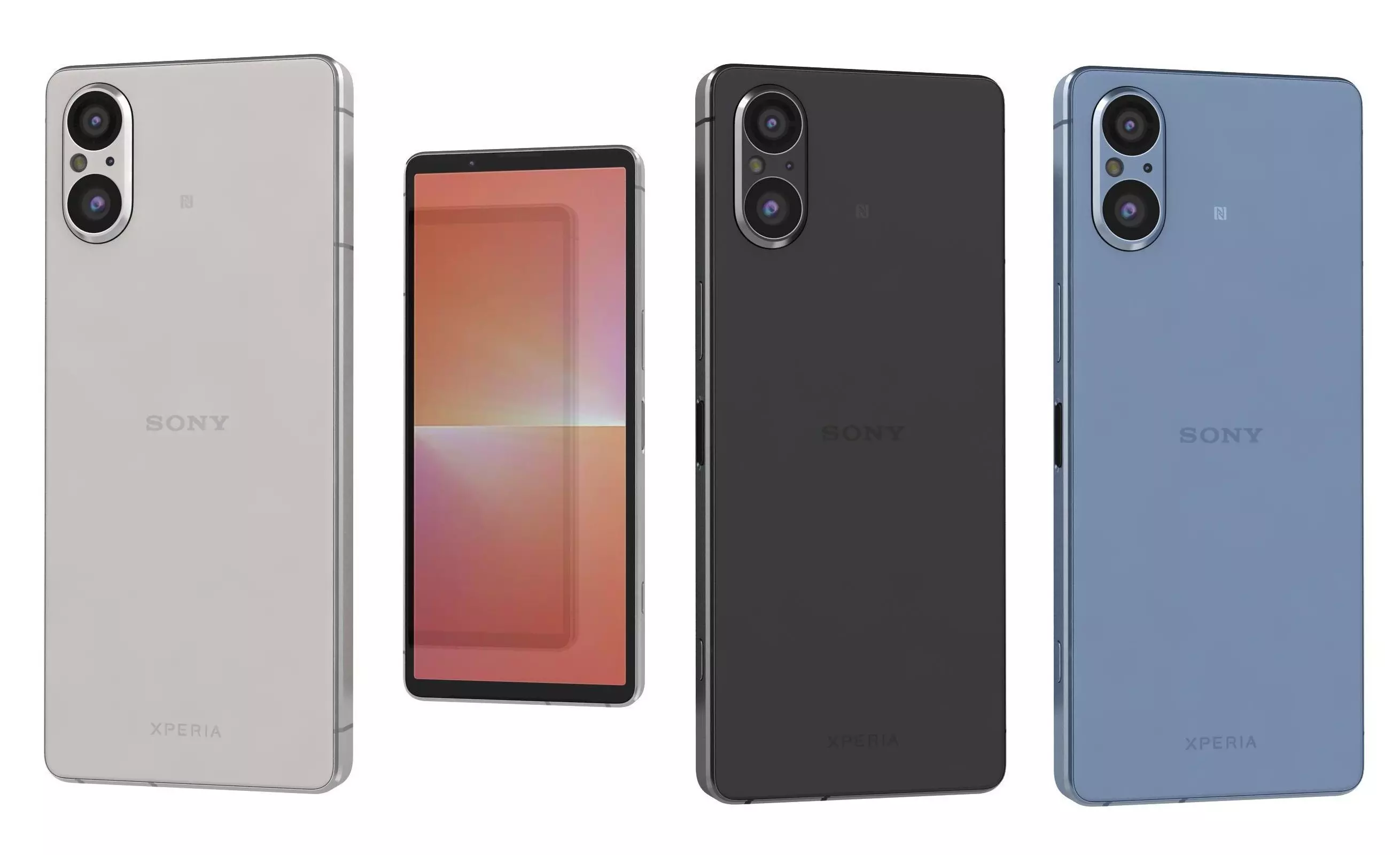 Sony Xperia 5V All Colors Low-poly 3D model_0