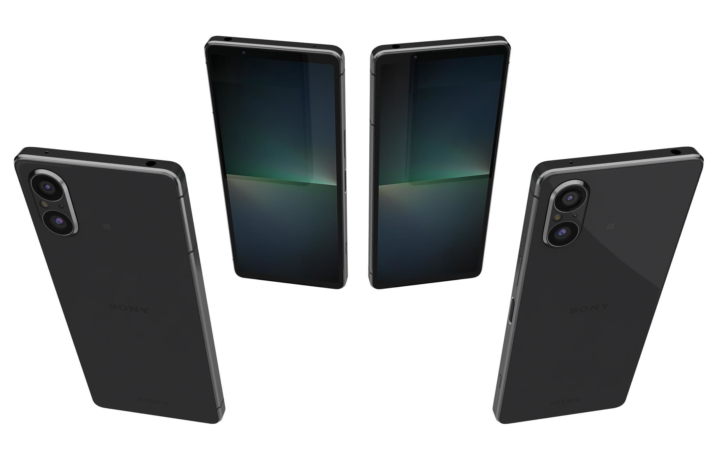 Sony Xperia 5V All Colors Low-poly 3D model_5