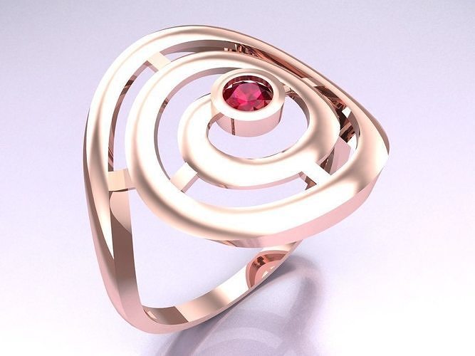 Diamond Ring - Womens Rings - N2186 3D print model