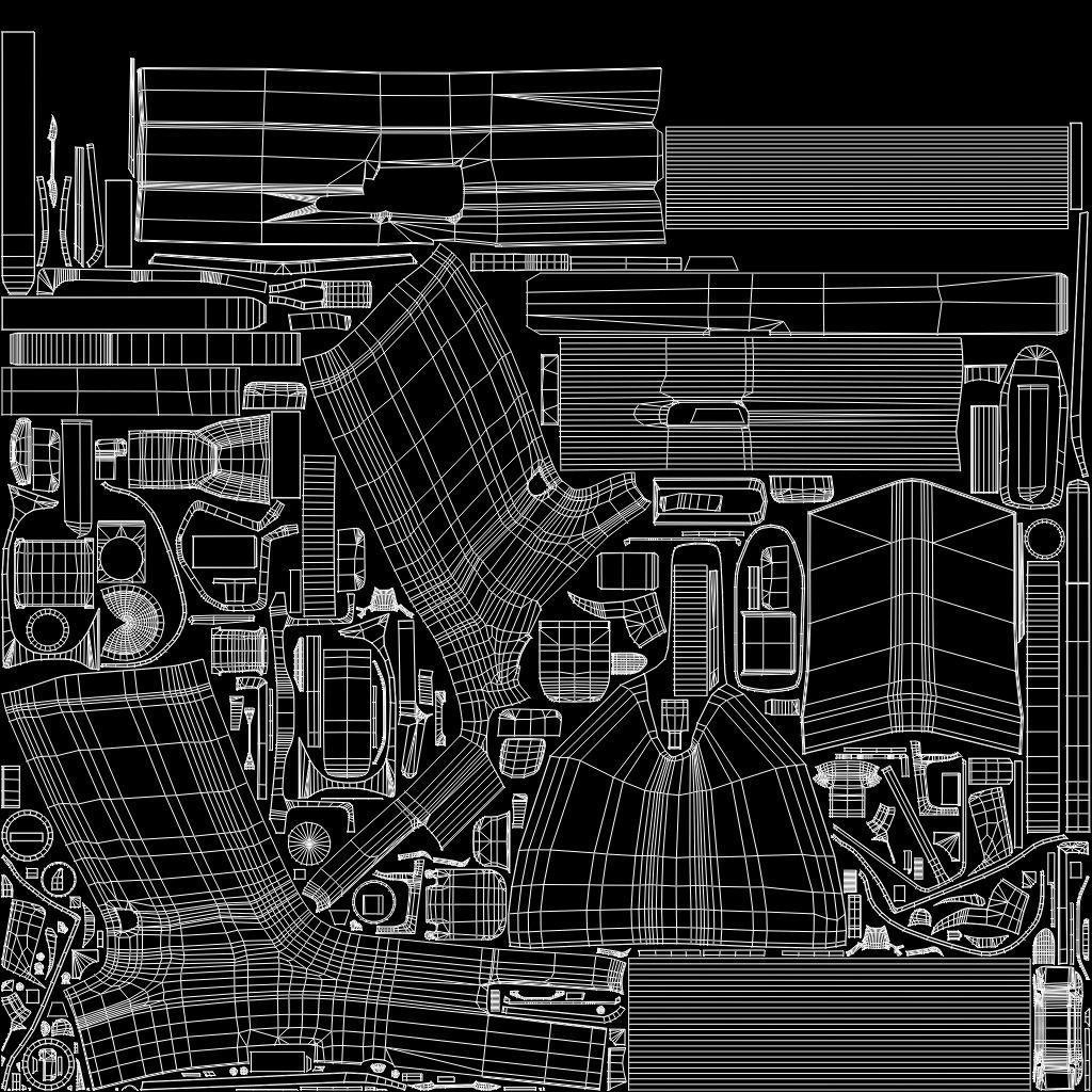 pistol Low-poly 3D model_11