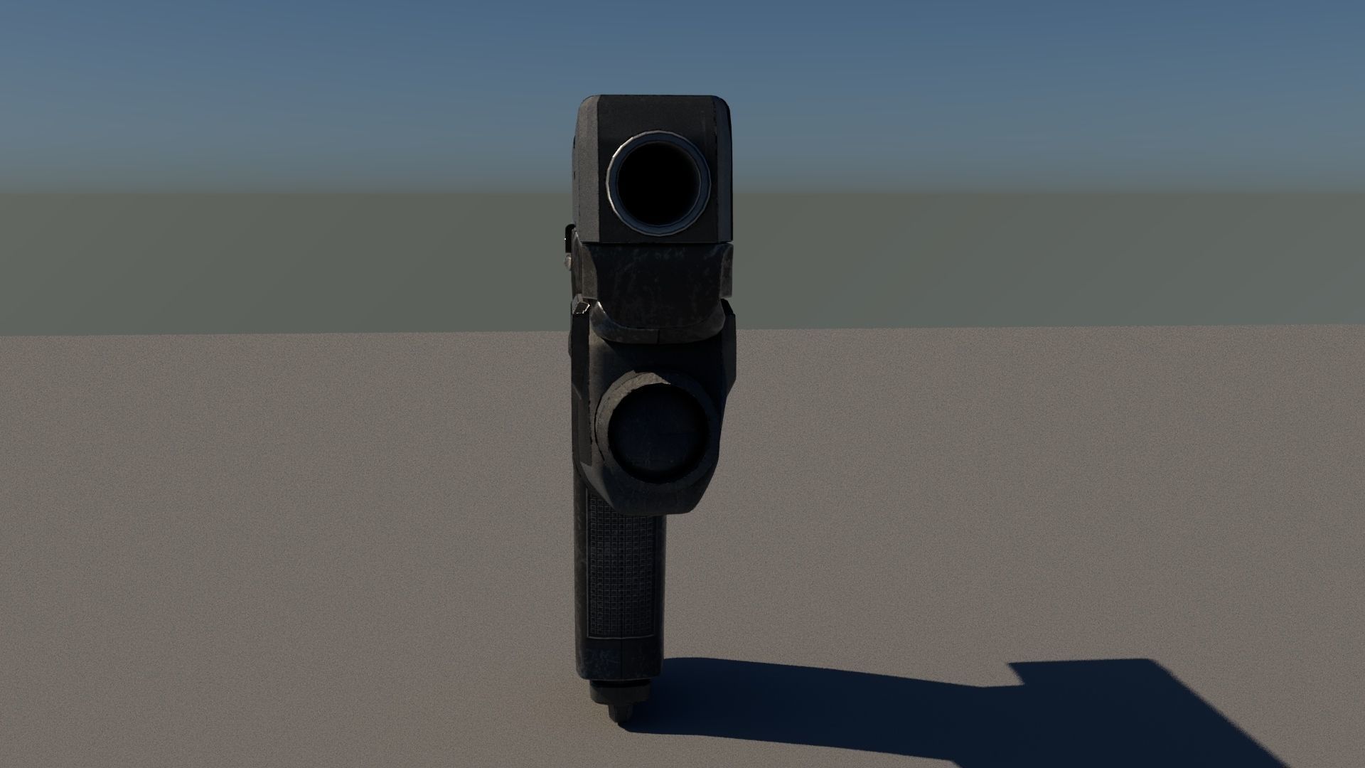pistol Low-poly 3D model_9