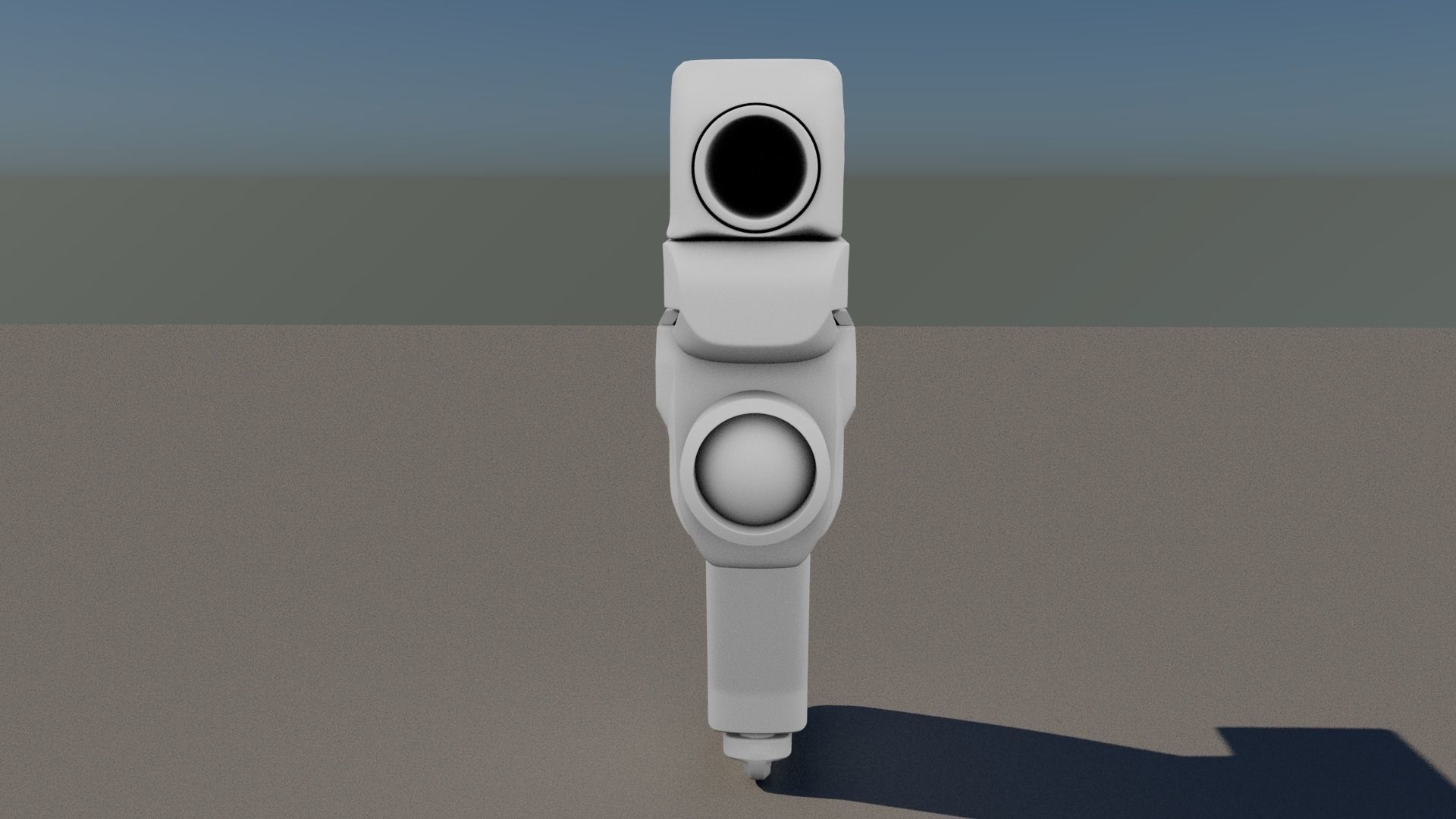 pistol Low-poly 3D model_8