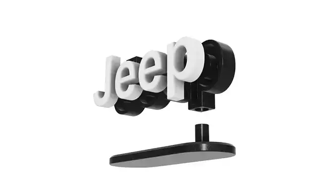 Jeep Stand Logo and Keychain