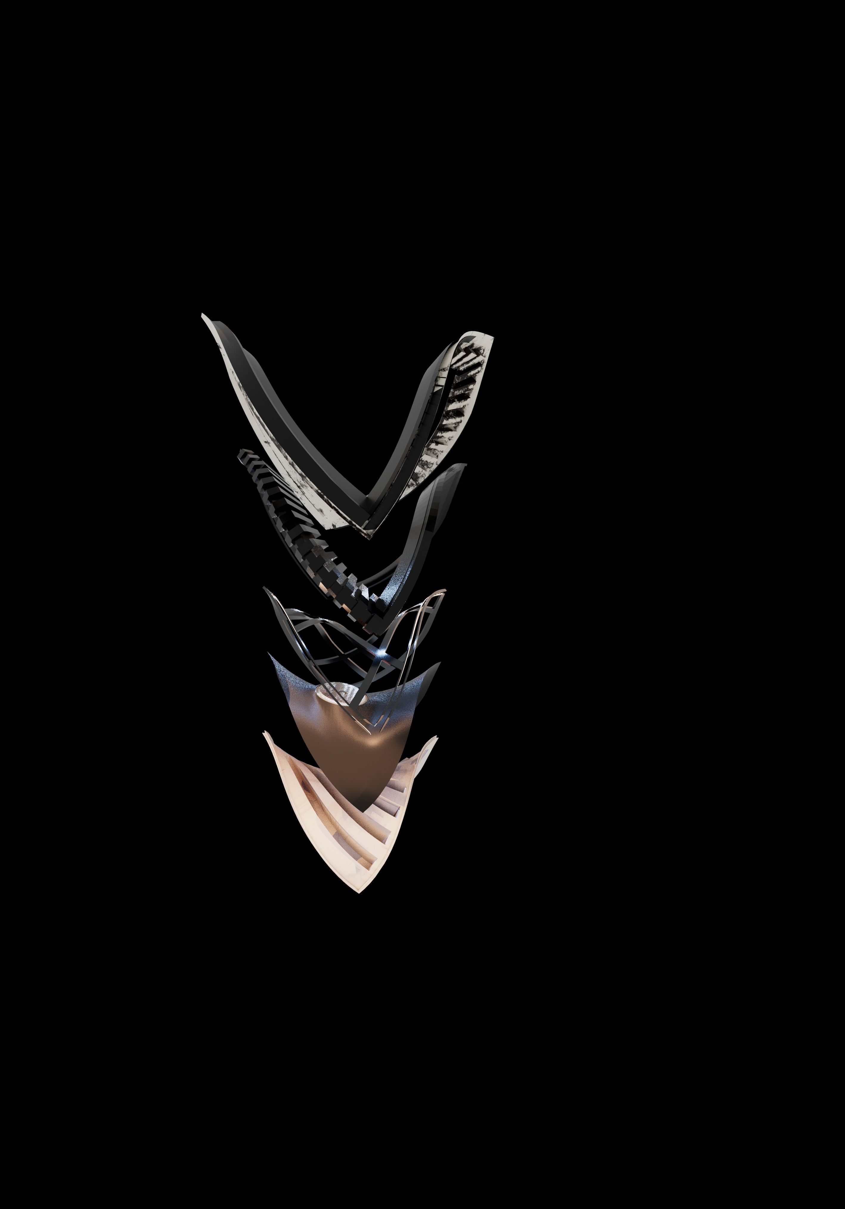 spaceship mantaray 3D model_3