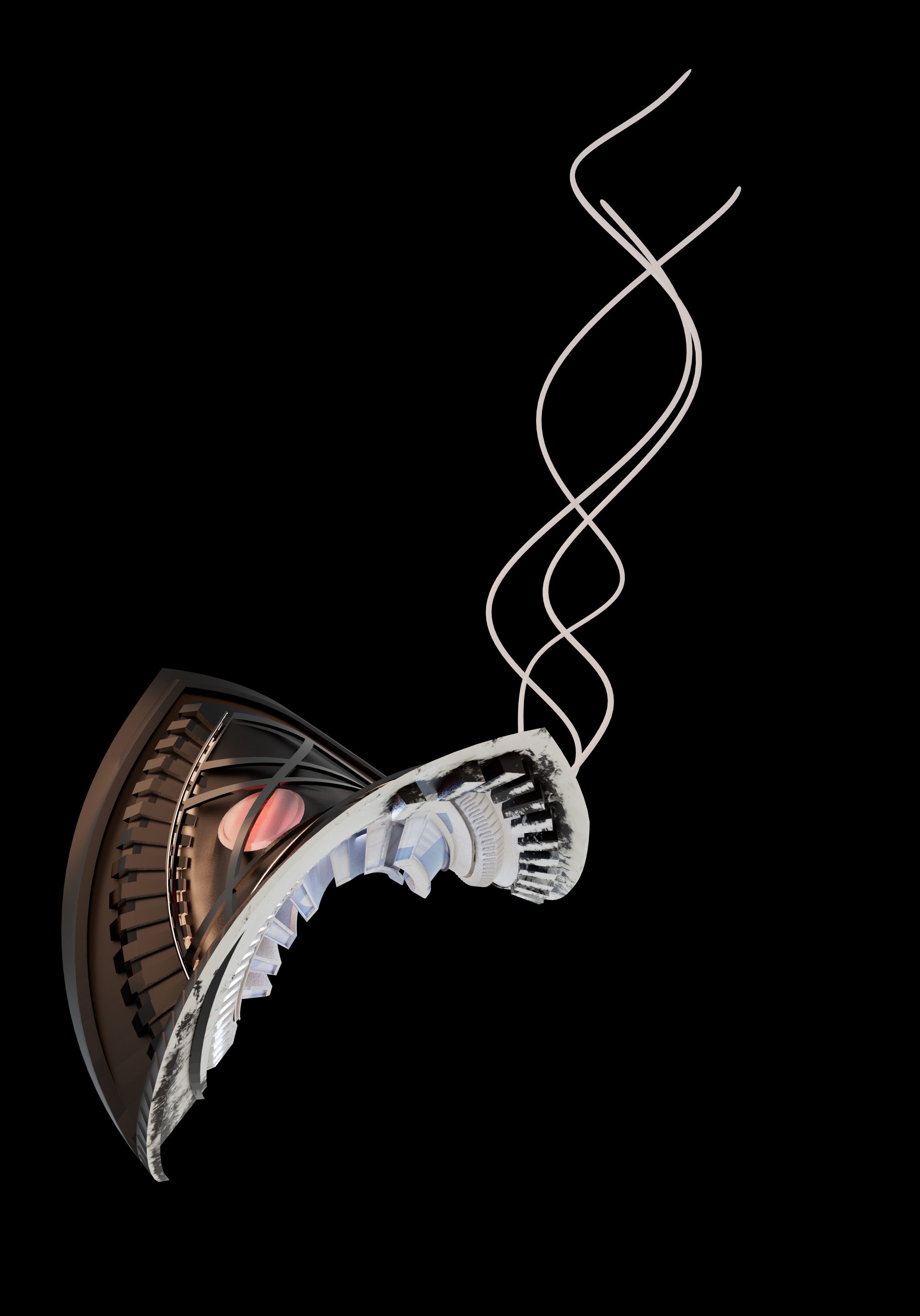 spaceship mantaray 3D model_7