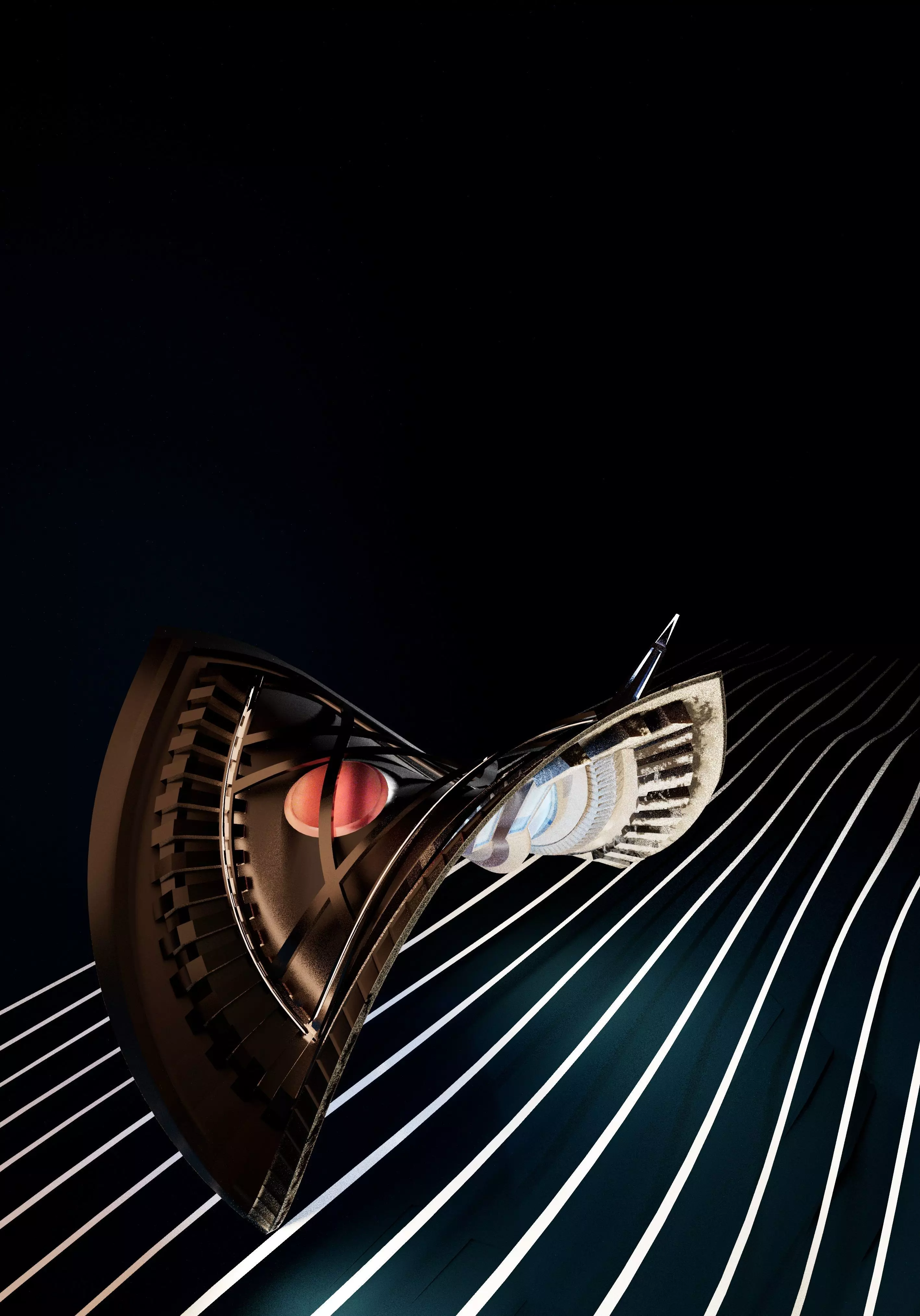 spaceship mantaray 3D model_0