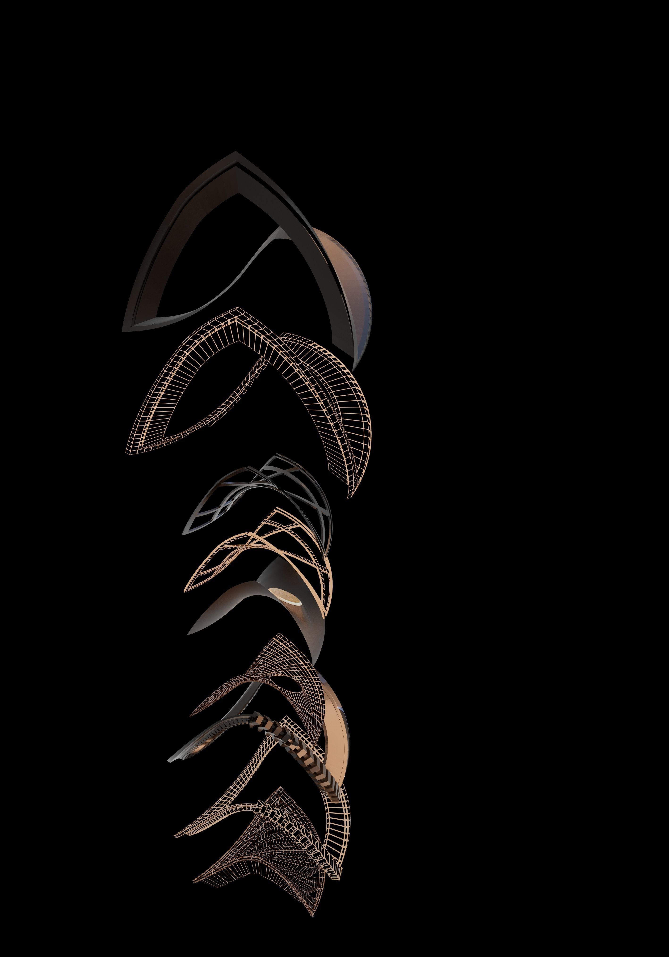 spaceship mantaray 3D model_1