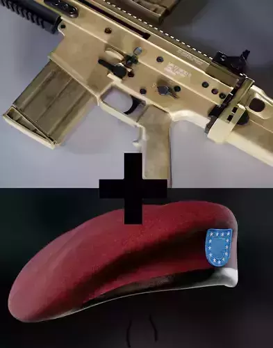 Scar-H Gun and Red Beret Collection